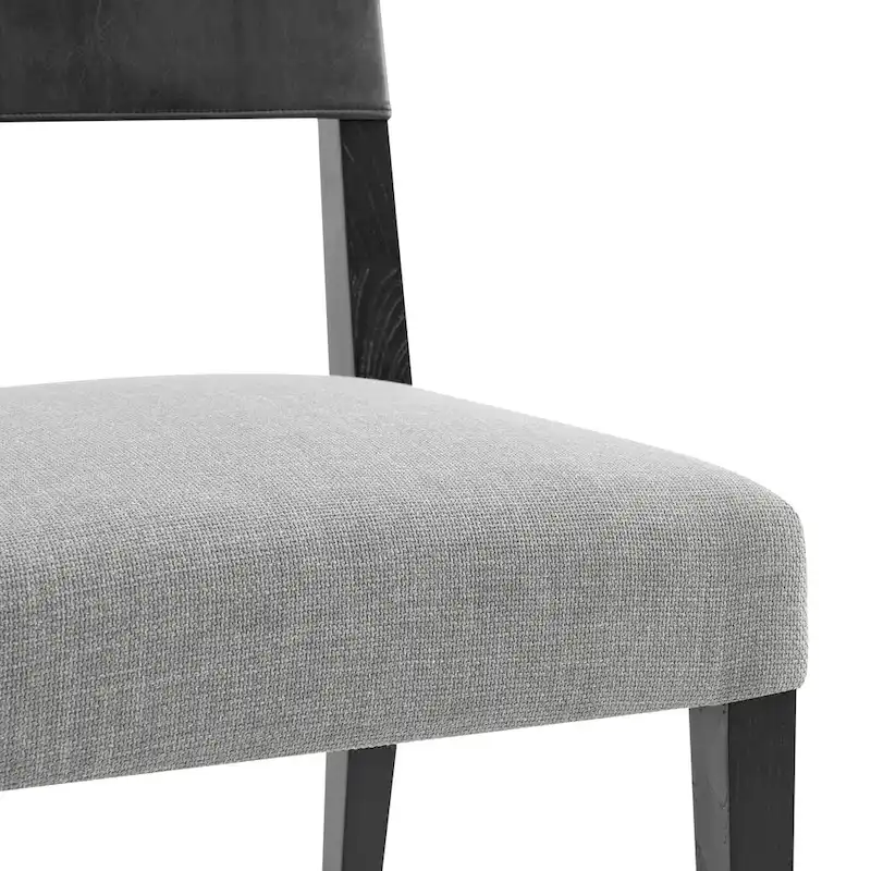 Kylo Faux Leather/ Linen Dining Side Chair, (Set of 2)