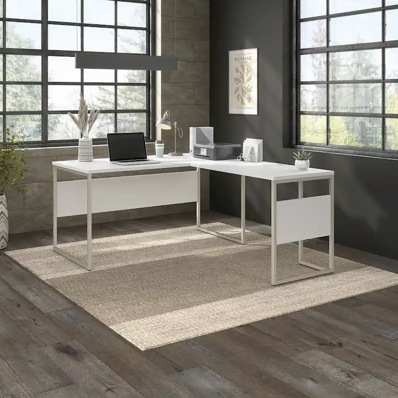 Hybrid 60W x 30D L Shaped Table Desk by Bush Business Furniture
