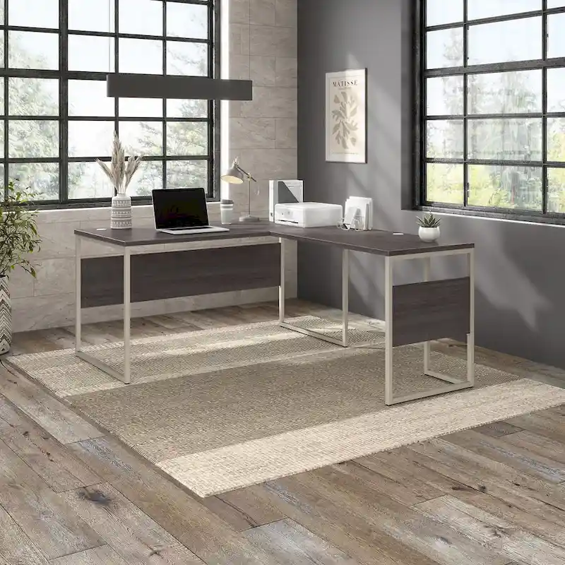 Hybrid 60W x 30D L Shaped Table Desk by Bush Business Furniture