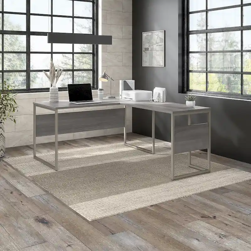 Hybrid 60W x 30D L Shaped Table Desk by Bush Business Furniture