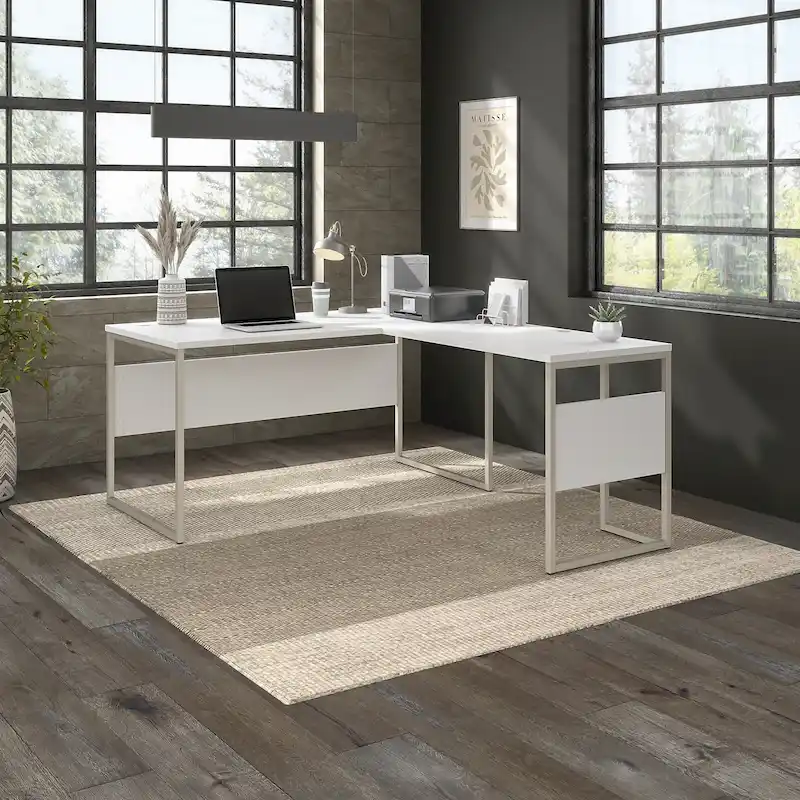 Hybrid 60W x 30D L Shaped Table Desk by Bush Business Furniture