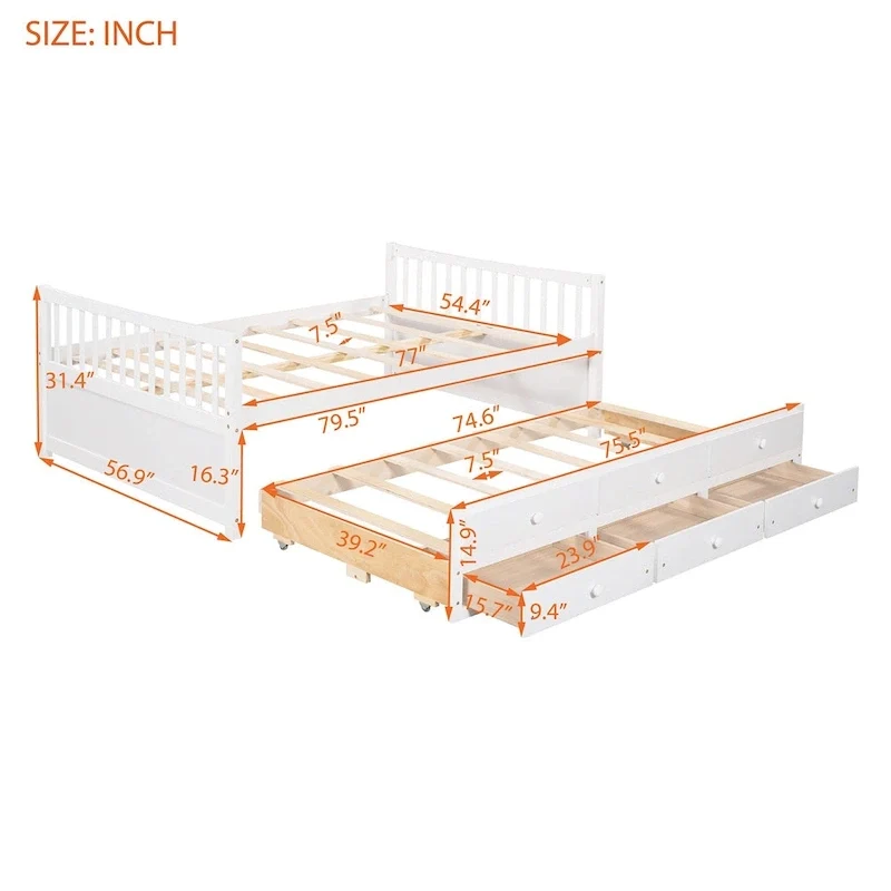 Full size Daybed with Twin size Trundle