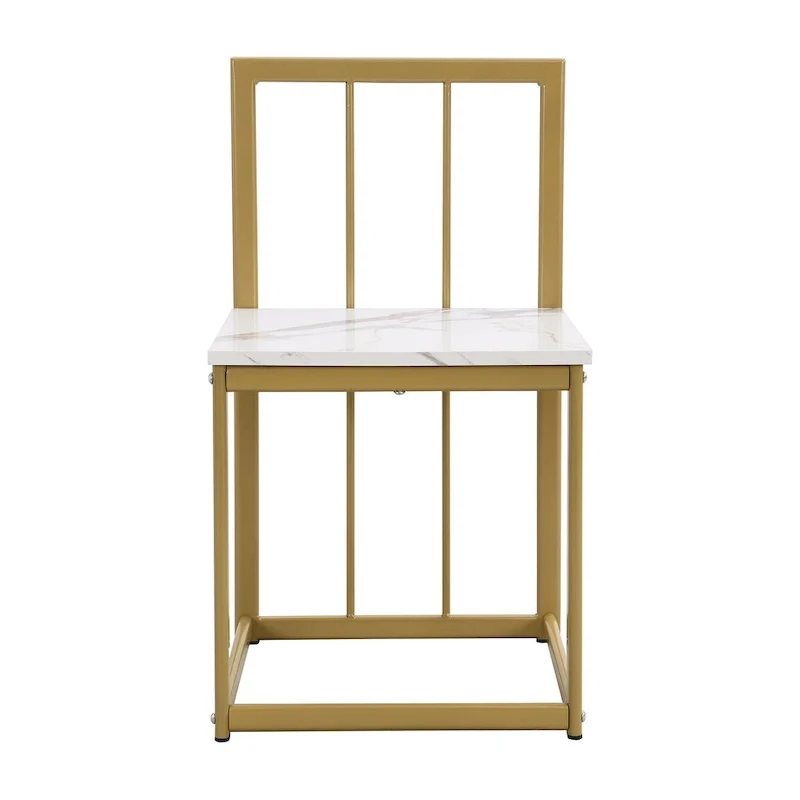 7-Piece Iron Dining Table Set with Table and Six Chairs