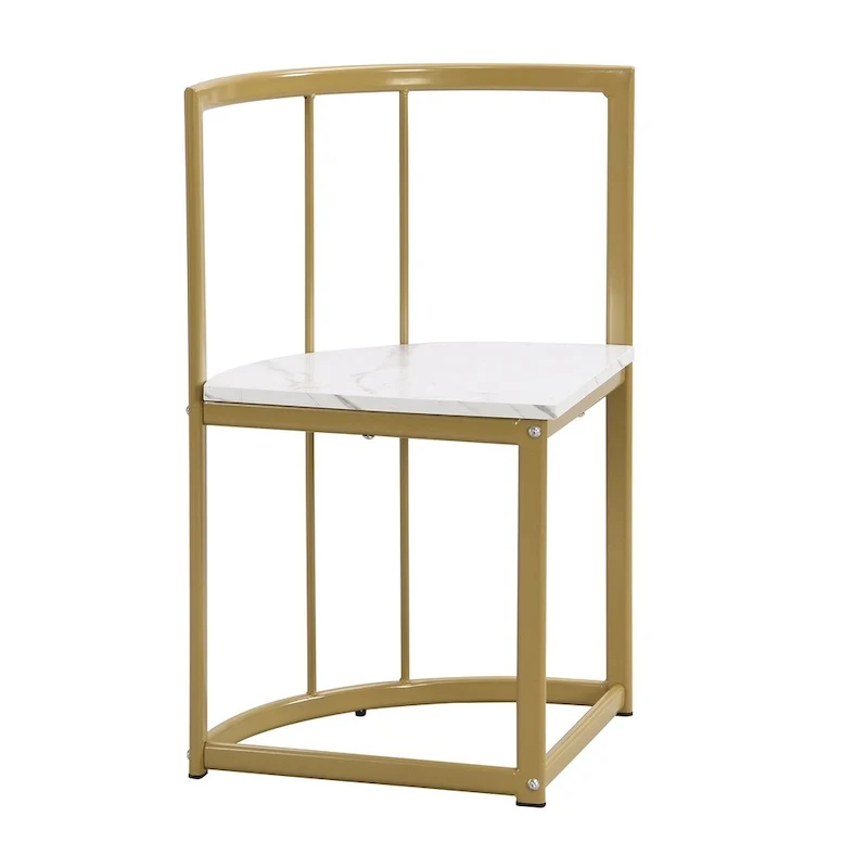7-Piece Iron Dining Table Set with Table and Six Chairs