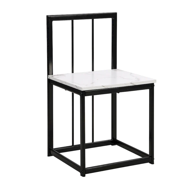 7-Piece Iron Dining Table Set with Table and Six Chairs
