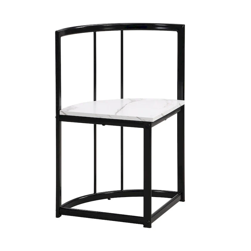 7-Piece Iron Dining Table Set with Table and Six Chairs