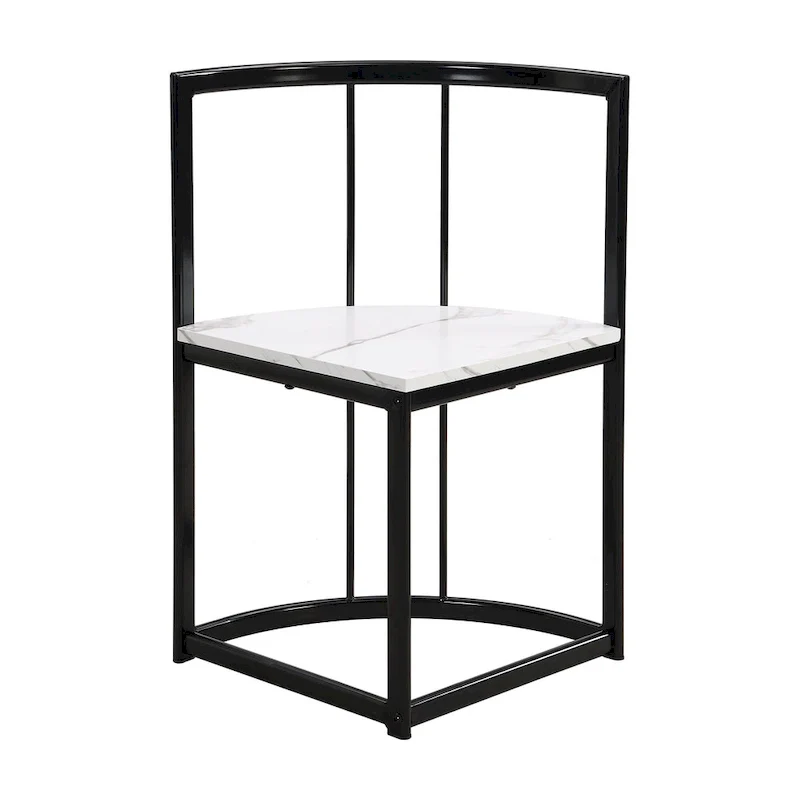 7-Piece Iron Dining Table Set with Table and Six Chairs