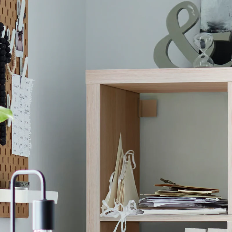 KALLAX Shelving unit, white stained oak effect, 182x182 cm