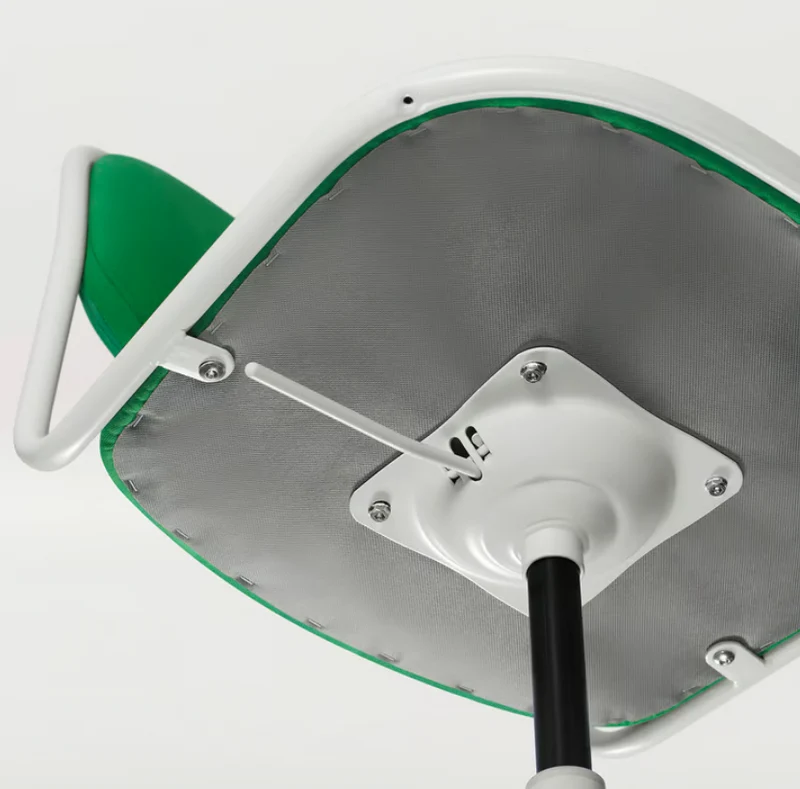 ÖRFJÄLL Chair frame, swivel, white / ÖRFJÄLL Seat shell, white-Vissle green