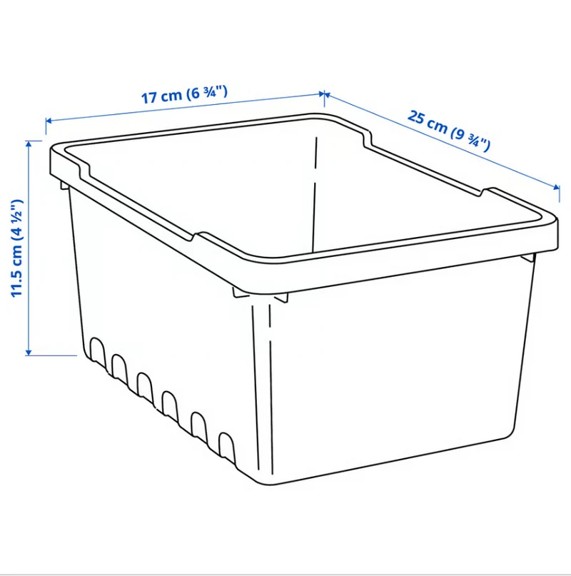 UPPSNOFSAD Storage box, black, 25x17x12 cm/3.5 l / UPPSNOFSAD Lid, black, 25x17 cm