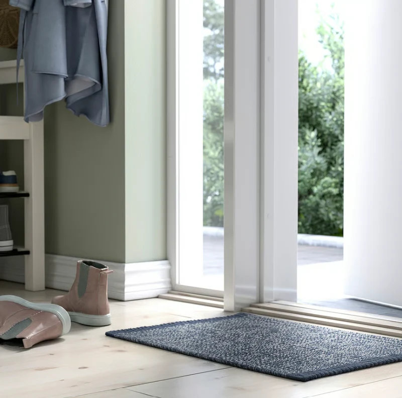 IDROTTSPLATS Door mat, blue, 40x60 cm