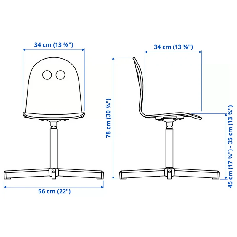 VALFRED / SIBBEN Junior chair frame, swivel