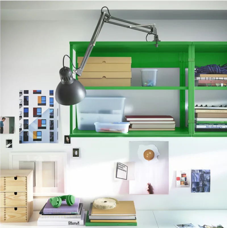 PLATSA Open shelving unit, green, 80x40x60 cm