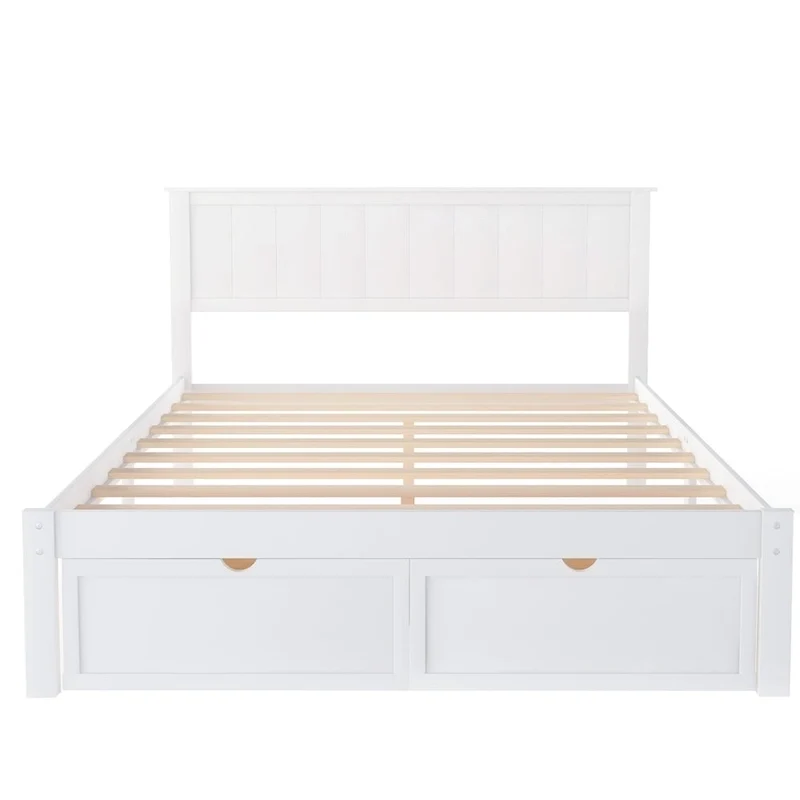 Modern Platform Bed with Under-bed Drawer