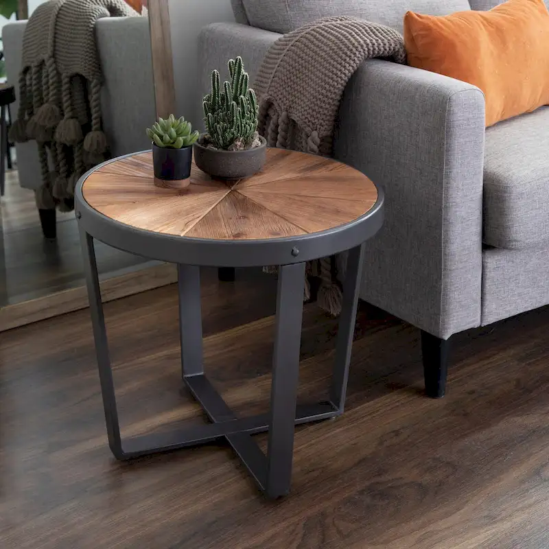 Kate and Laurel Gerhardt Round Side Table - 20x20x18.5
