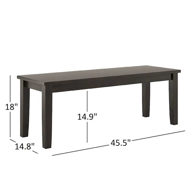 Wilmington II Rectangular Antique Black Breakfast Nook Set by iNSPIRE Q Classic