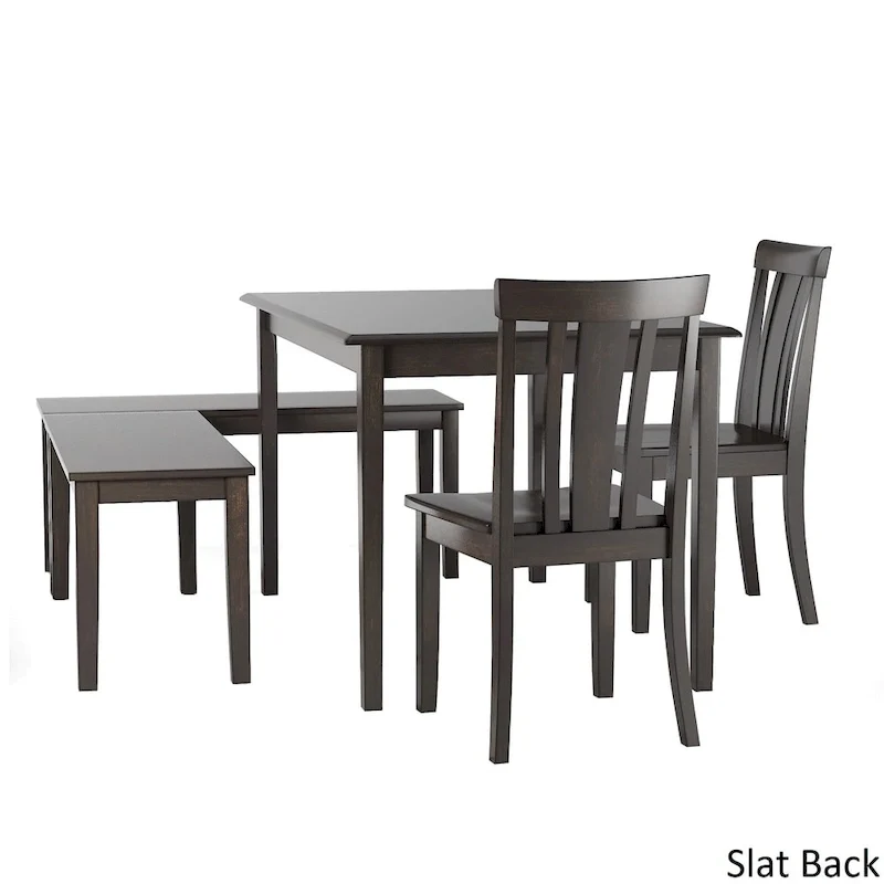Wilmington II Rectangular Antique Black Breakfast Nook Set by iNSPIRE Q Classic
