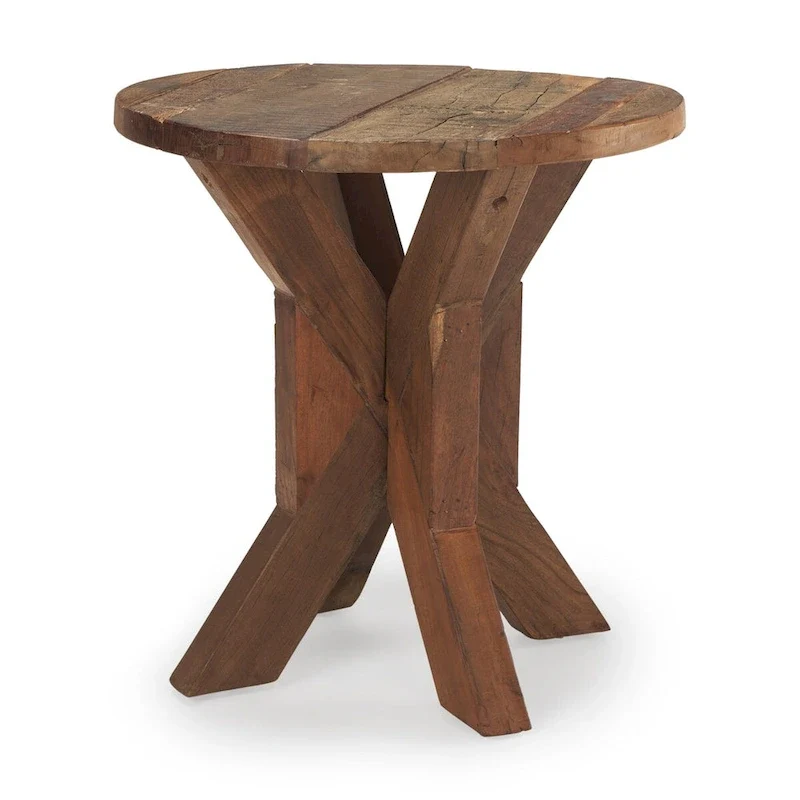 Heidi Reclaimed Brown Wooden End Table - 25.8L x 25.8W x 26.0H