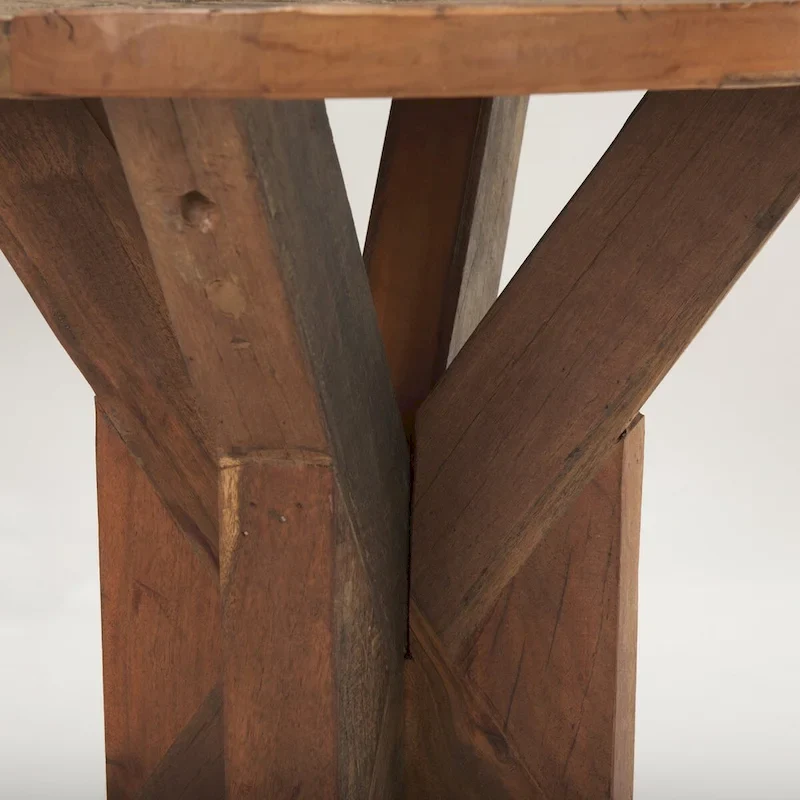 Heidi Reclaimed Brown Wooden End Table - 25.8L x 25.8W x 26.0H