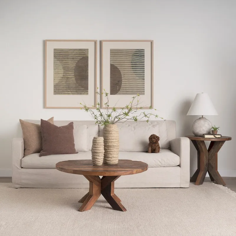 Heidi Reclaimed Brown Wooden End Table - 25.8L x 25.8W x 26.0H