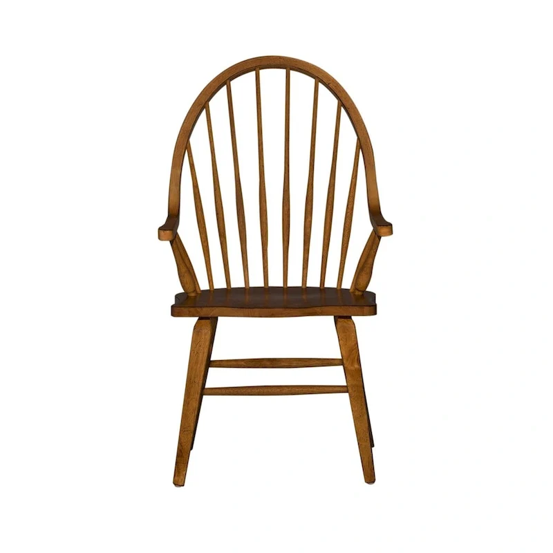 The Gray Barn Hearthstone Ridge Tobacco Windsor Back Arm Chair