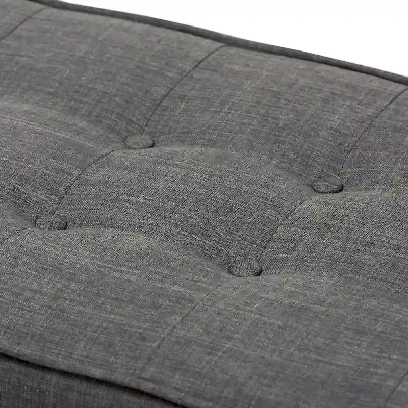 Mid-Century Fabric Button-Tufted Bench by Baxton Studio