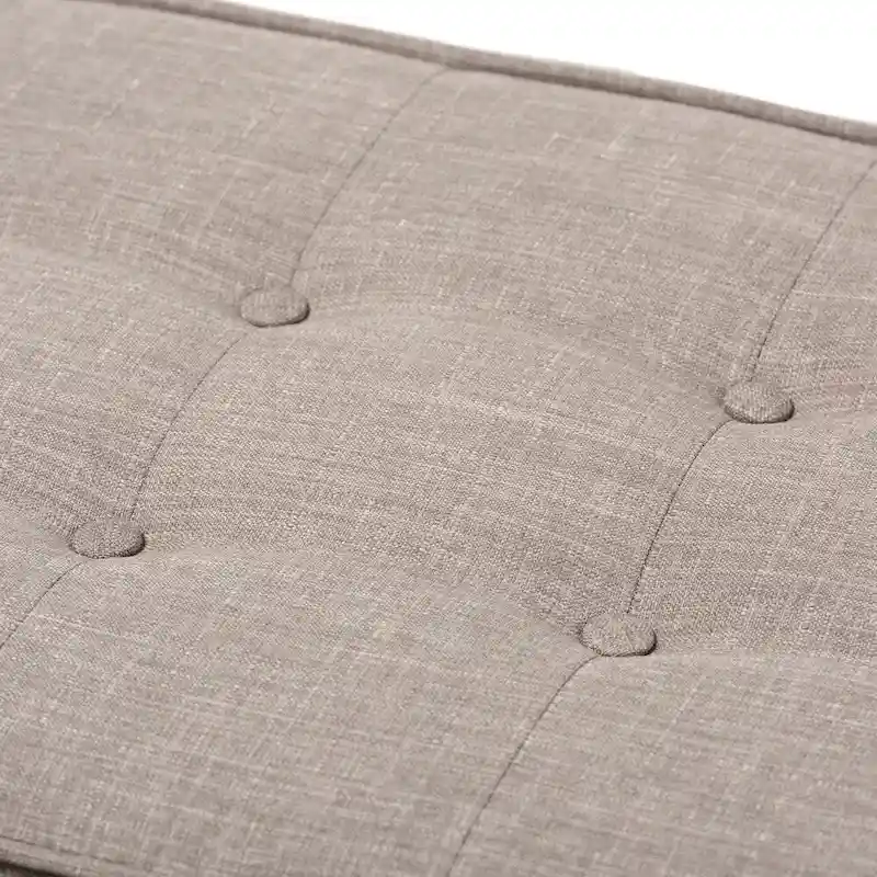 Mid-Century Fabric Button-Tufted Bench by Baxton Studio
