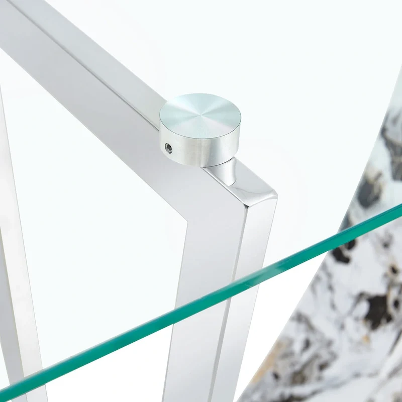 Modern and simple rectangular glass console table