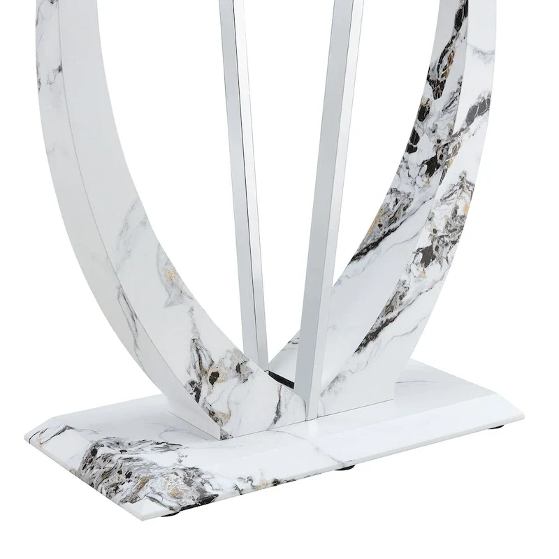 Modern and simple rectangular glass console table