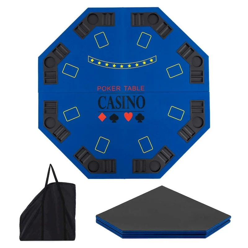 Costway 48 Poker Table Top - 8 Player Foldable Texas Holdem Poker - See Details