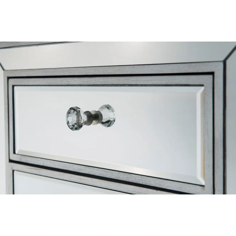 Reflexion Collection Rosa 18-inch Wide Mirrored 1-drawer Nightstand