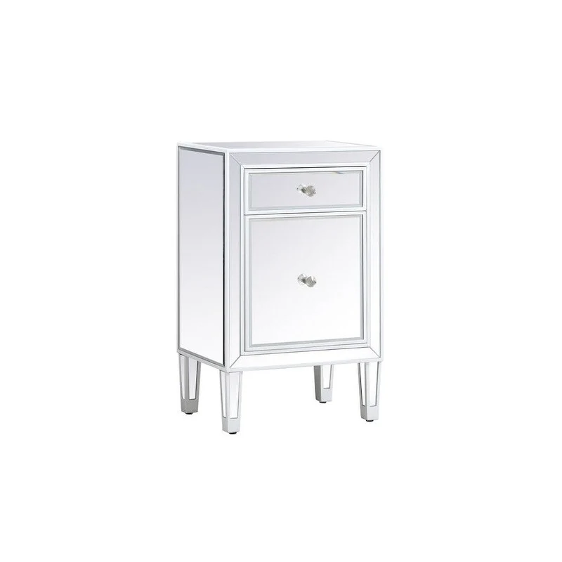 Reflexion Collection Rosa 18-inch Wide Mirrored 1-drawer Nightstand