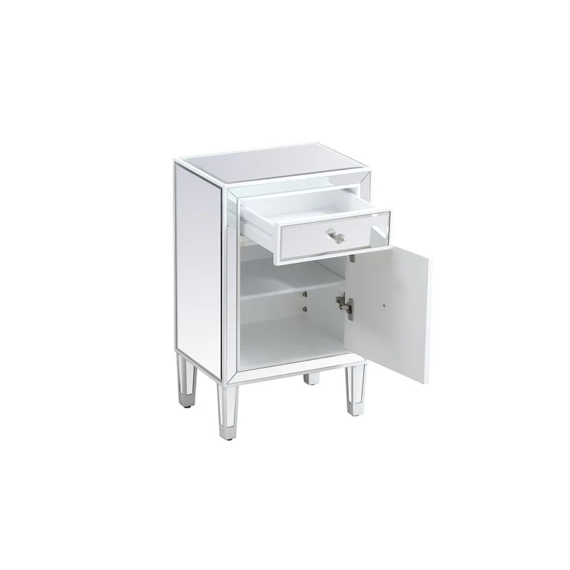 Reflexion Collection Rosa 18-inch Wide Mirrored 1-drawer Nightstand