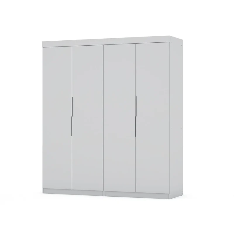Mulberry 2 Sectional Modern Wardrobe Closet with 4 Drawers