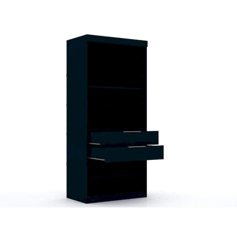 Mulberry 2 Sectional Modern Wardrobe Closet with 4 Drawers