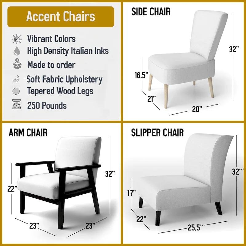 Designart Into The Wild Gold Buffalo Upholstered Modern Farmhouse Accent Chair - Arm Chair