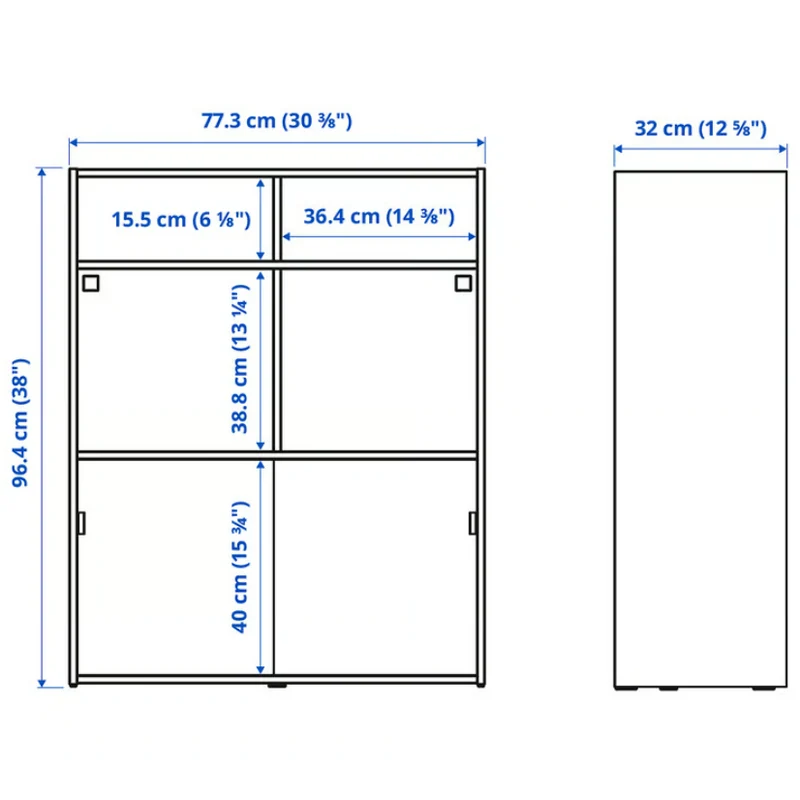 SPIKSMED Open shelf unit, light gray,77x96x32 cm