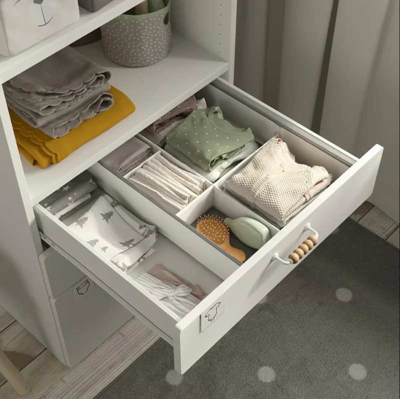 JÄTTEBJÖRN Organiser, white/grey, 50x35x9 cm