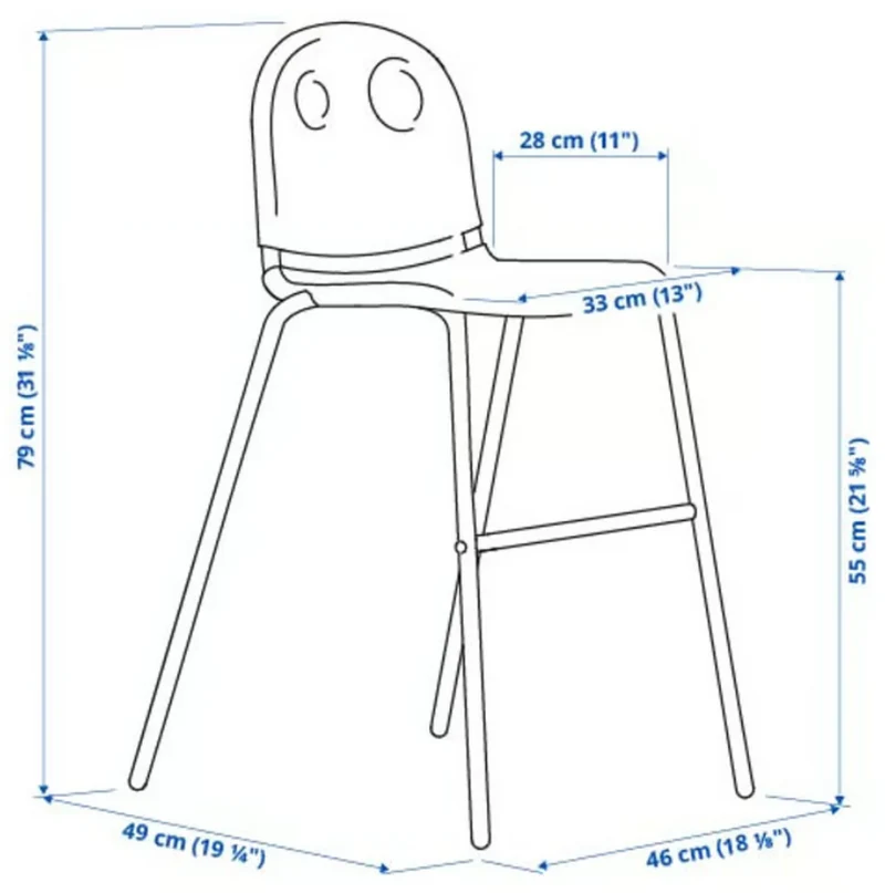 VILDGÅS Junior chair, white/white