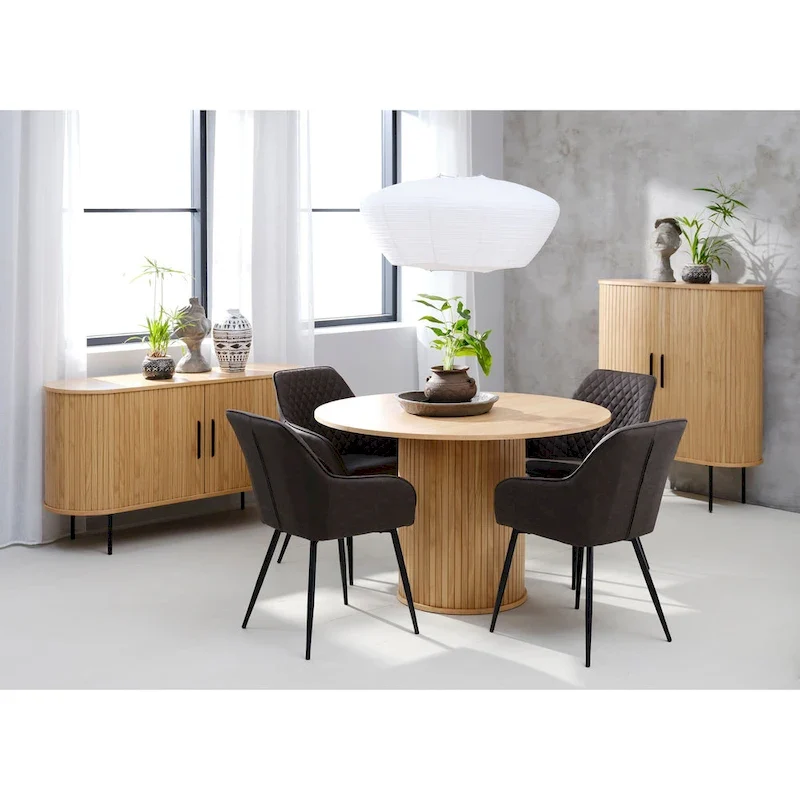 Rye Studio Nicola Mid-Century Modern Pedestal Dining Table