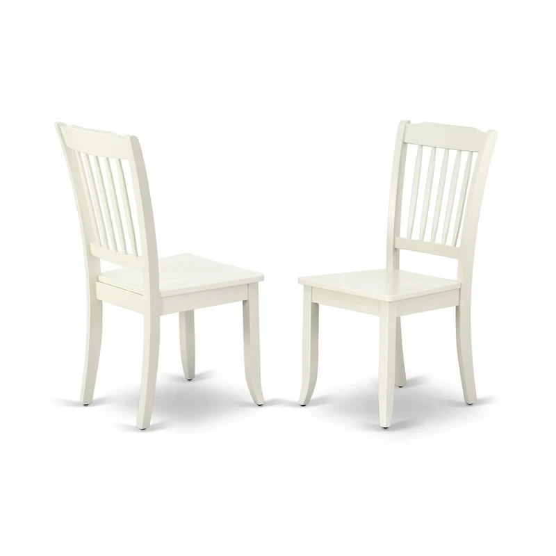 East West Furniture Kitchen Table Set- A Round Dining Table and Dining Room Chairs, Linen White (Pieces Options)
