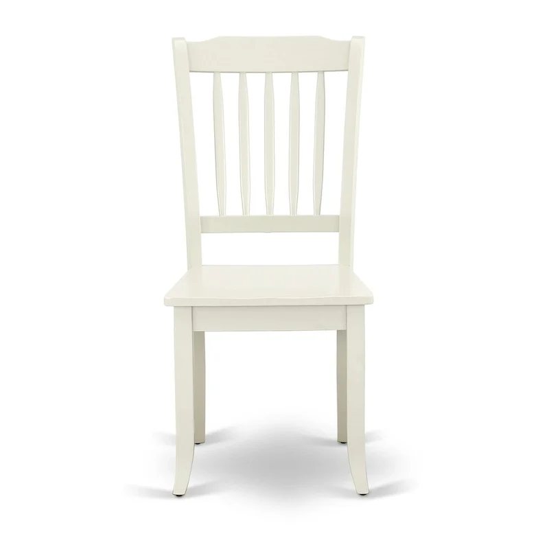 East West Furniture Kitchen Table Set- A Round Dining Table and Dining Room Chairs, Linen White (Pieces Options)