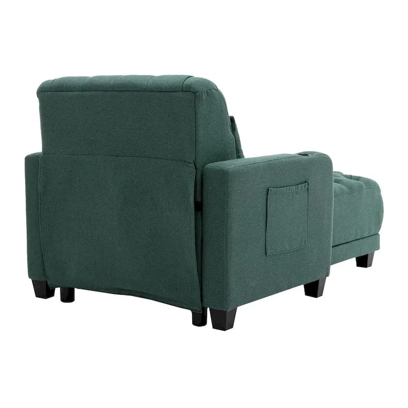 Clihome Tufted Reclining Chaise Lounge