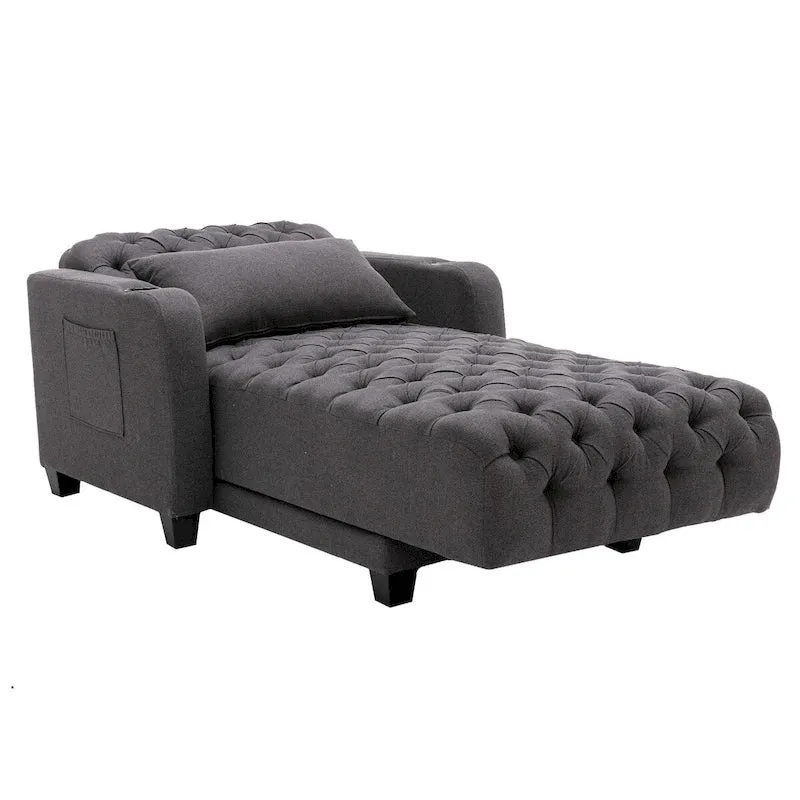 Clihome Tufted Reclining Chaise Lounge