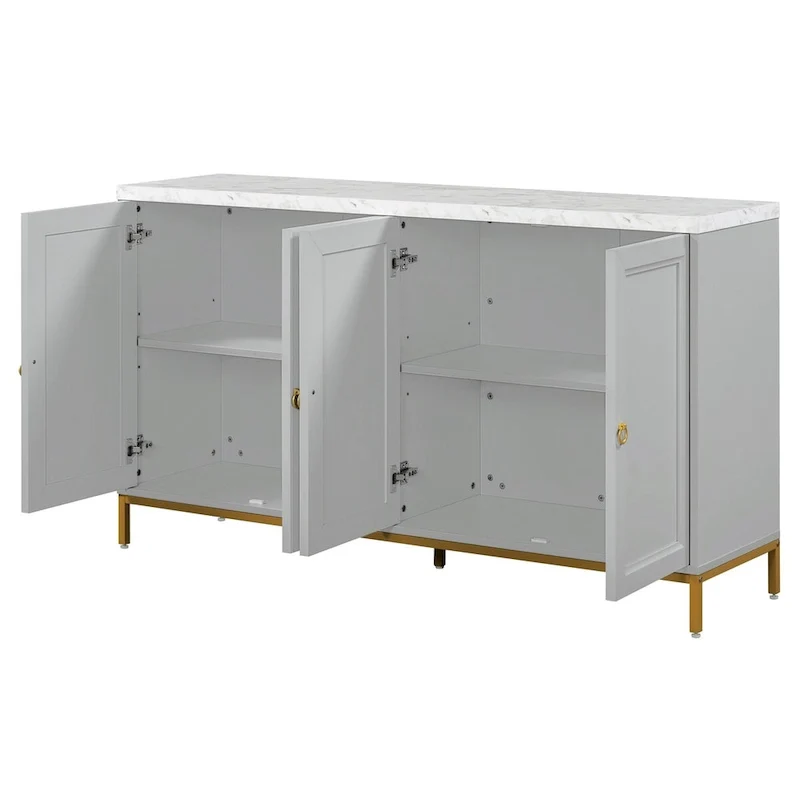 Sideboard with Extra Large Storage Space and Metal Handles