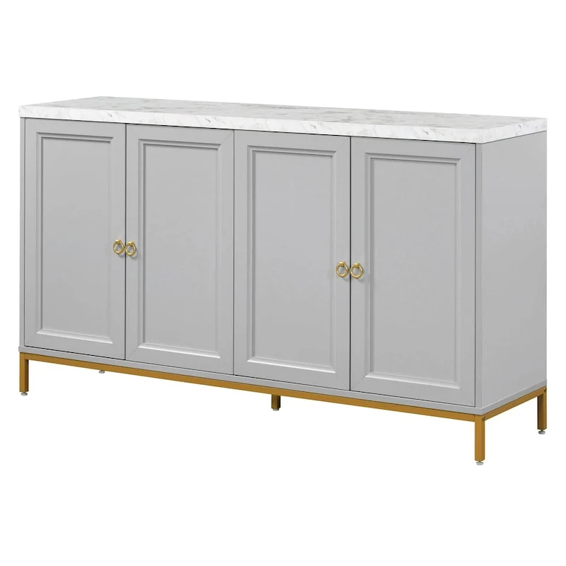Sideboard with Extra Large Storage Space and Metal Handles