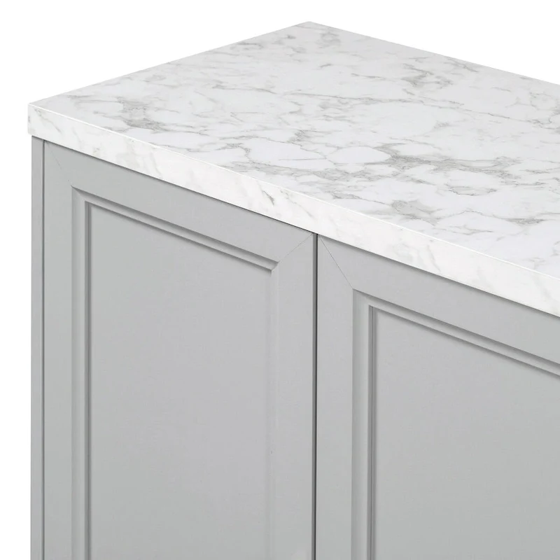 Sideboard with Extra Large Storage Space and Metal Handles