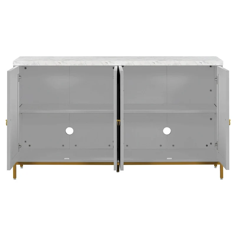 Sideboard with Extra Large Storage Space and Metal Handles