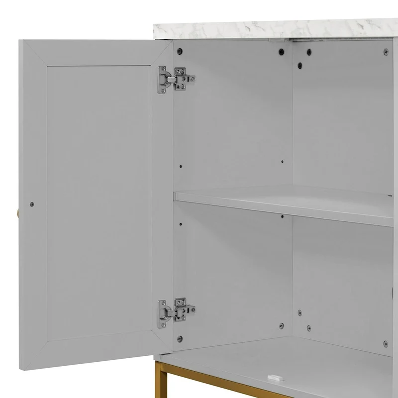 Sideboard with Extra Large Storage Space and Metal Handles