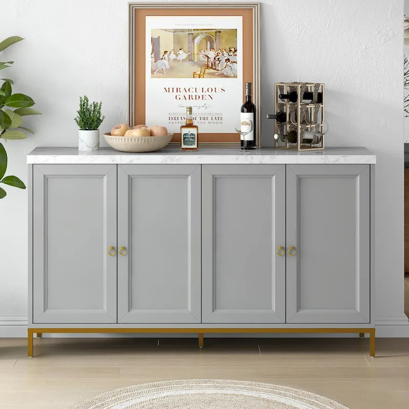 Sideboard with Extra Large Storage Space and Metal Handles